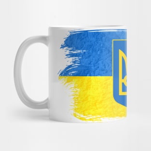 Ukraine Kiev flag - grunge brick stone Mug